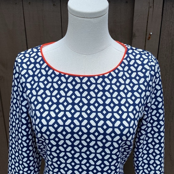 Belle Badgley Mischka geometric print shift dress size 4 - Picture 3 of 14